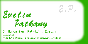 evelin patkany business card